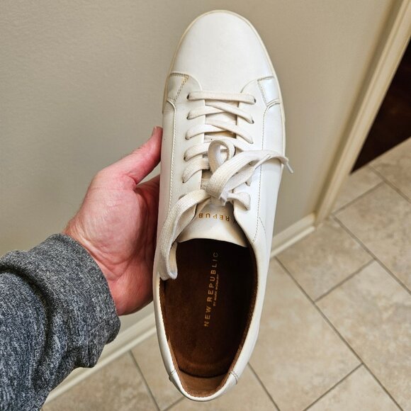New Republic Men's Leather Sneakers, Classic White, Sz 12 - Picture 11 of 16
